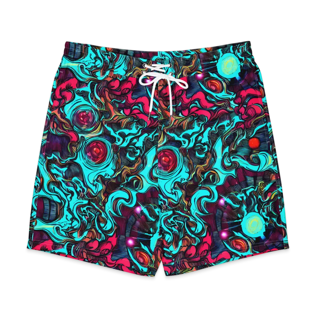 Warped Radiance on Men's Board Shorts — Front