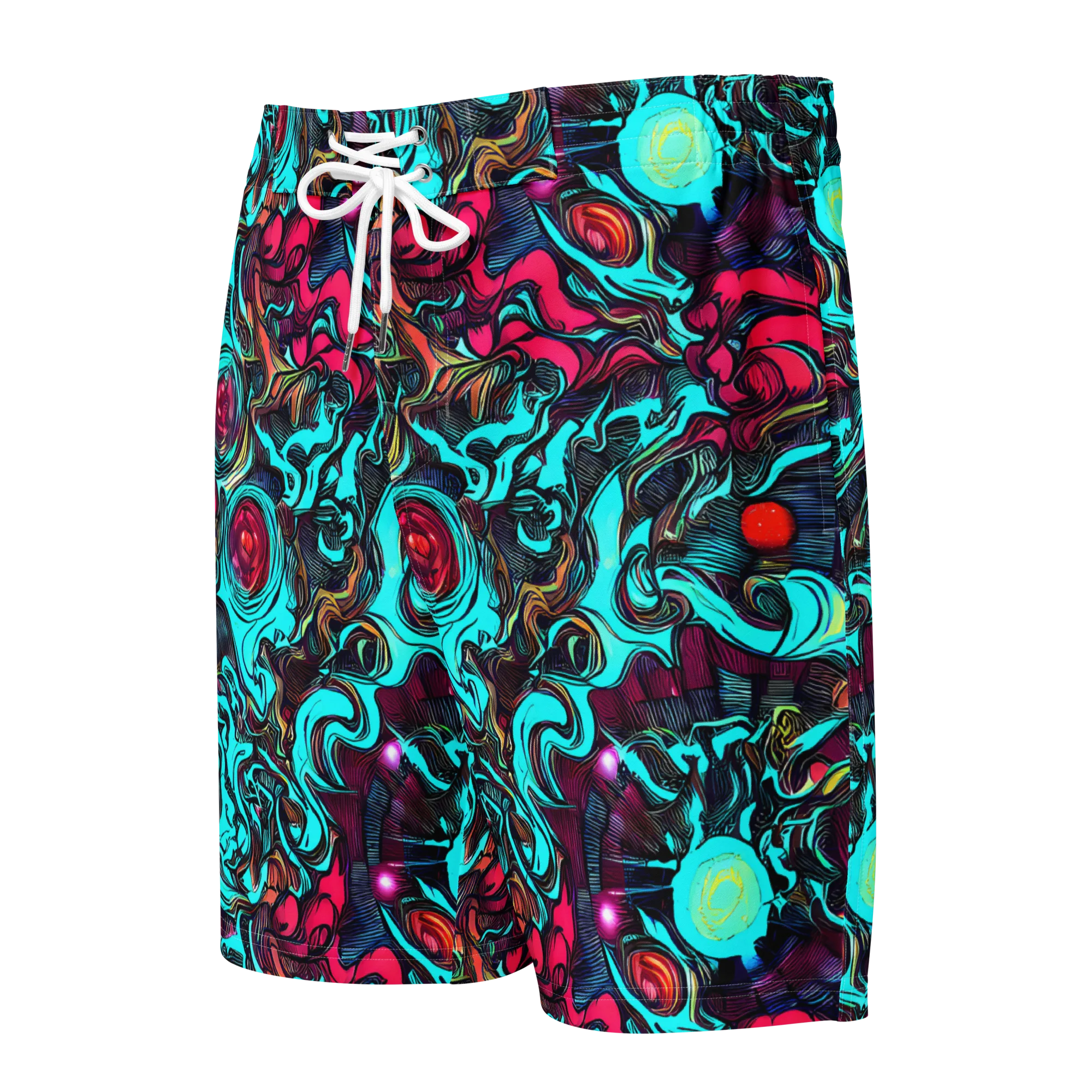 Warped Radiance on Men's Board Shorts — Front