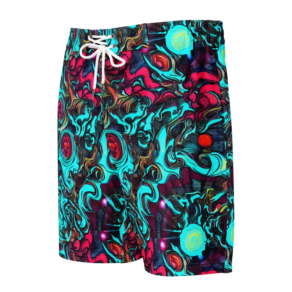 Warped Radiance on Men's Board Shorts — Front