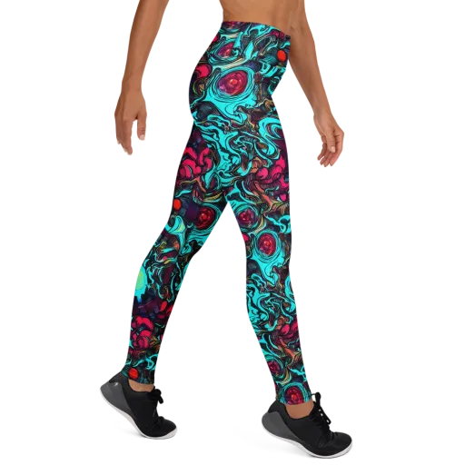 Warped Radiance on a Yoga Leggings