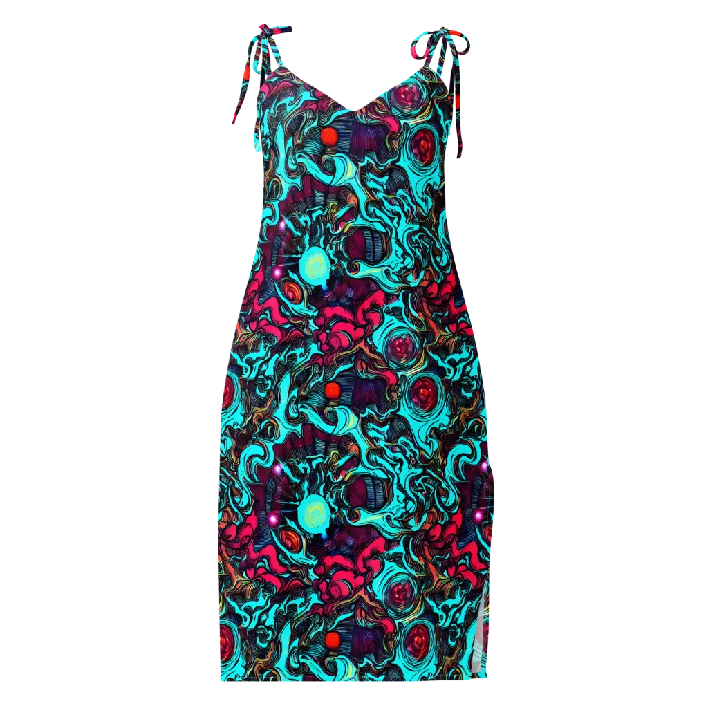 Warped Radiance on Slip Dress — Front