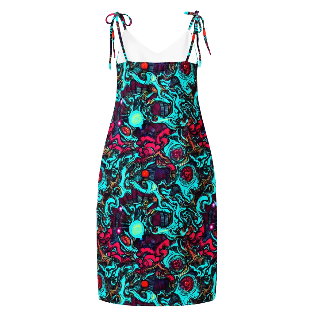 Warped Radiance on Slip Dress — Back