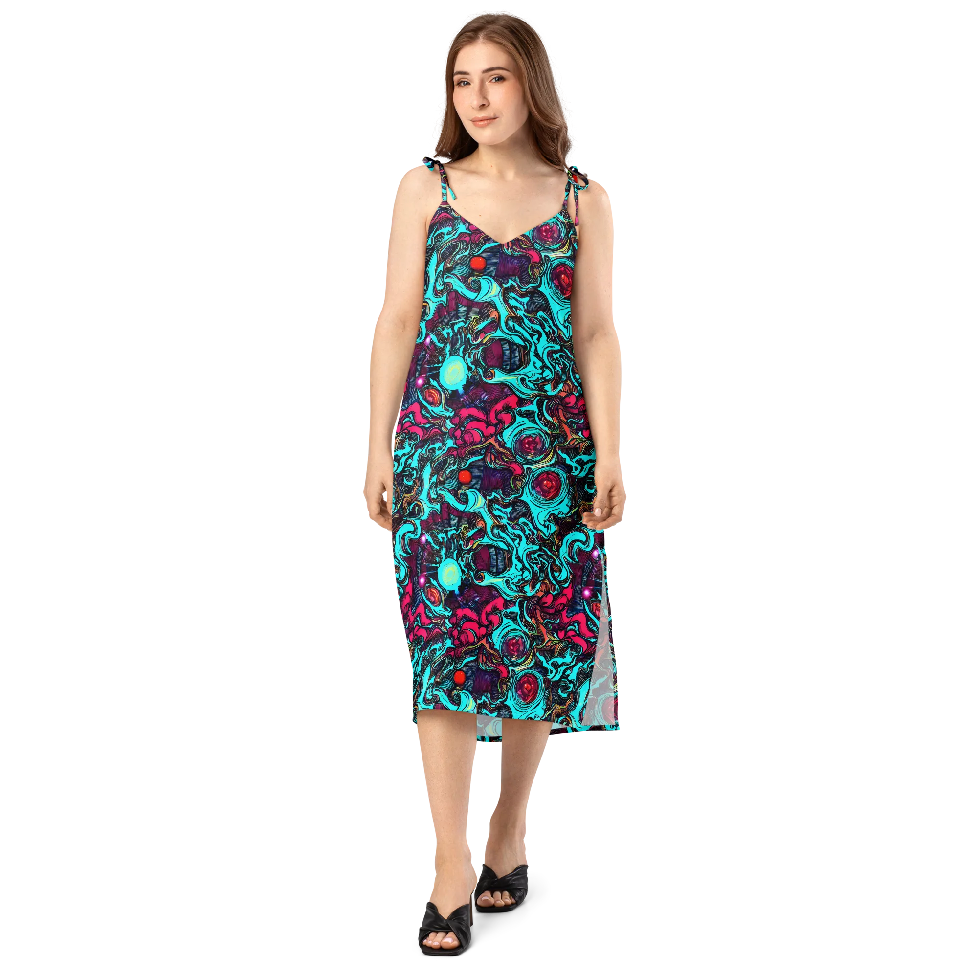 Warped Radiance on Slip Dress — Front