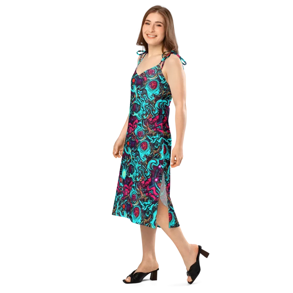 Warped Radiance on Slip Dress — Left Front