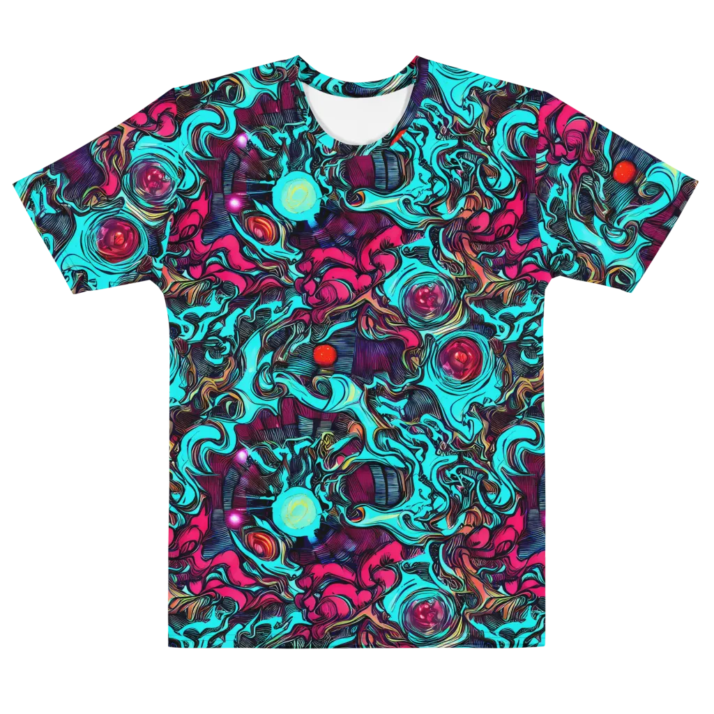 Warped Radiance on Men's Cotton Crew Neck T-Shirt — Front