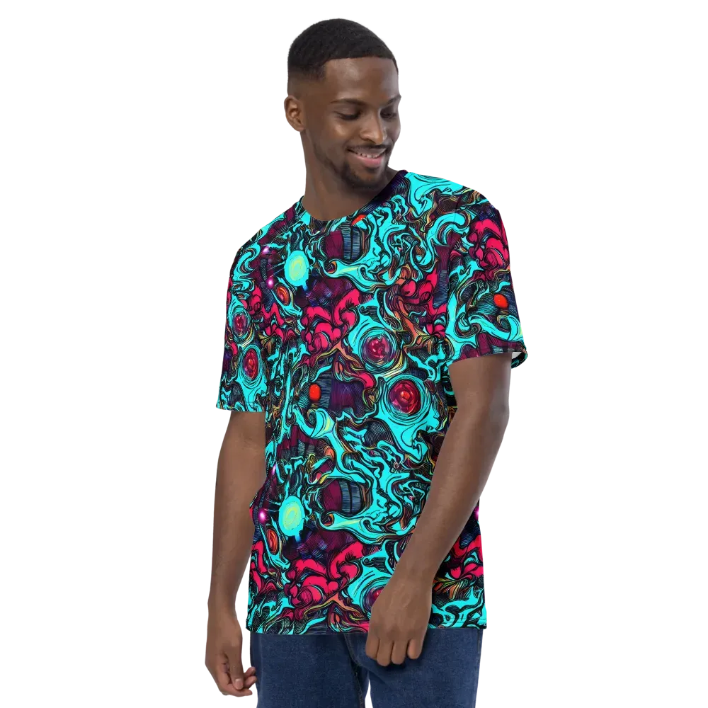 Warped Radiance on Men's Crew Neck T-Shirt — Left