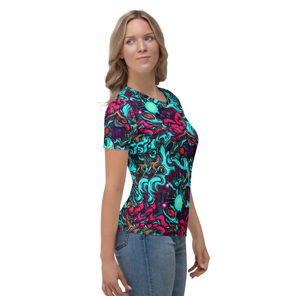 Warped Radiance on Women's Crew Neck T-Shirt — Right