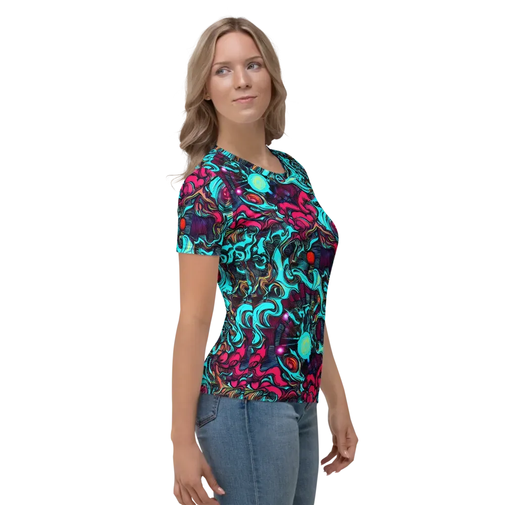 Warped Radiance on Women's Crew Neck T-Shirt — Right