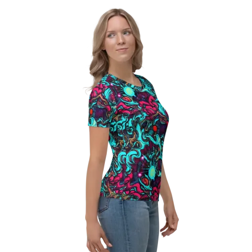 Warped Radiance on a Women's Crew Neck T-Shirt