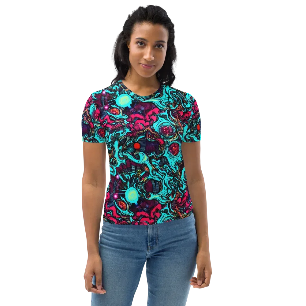 Warped Radiance on Women's Crew Neck T-Shirt — Front