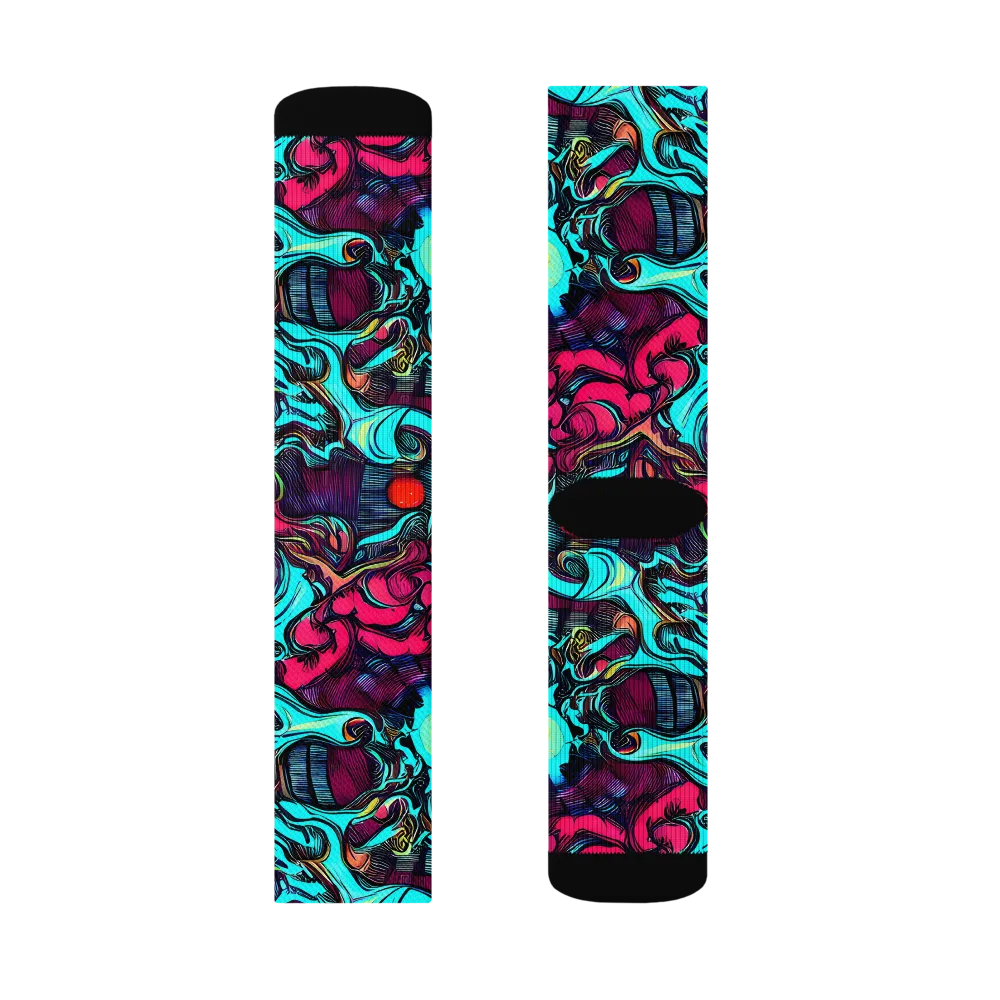 Warped Radiance on Socks — Left Sock