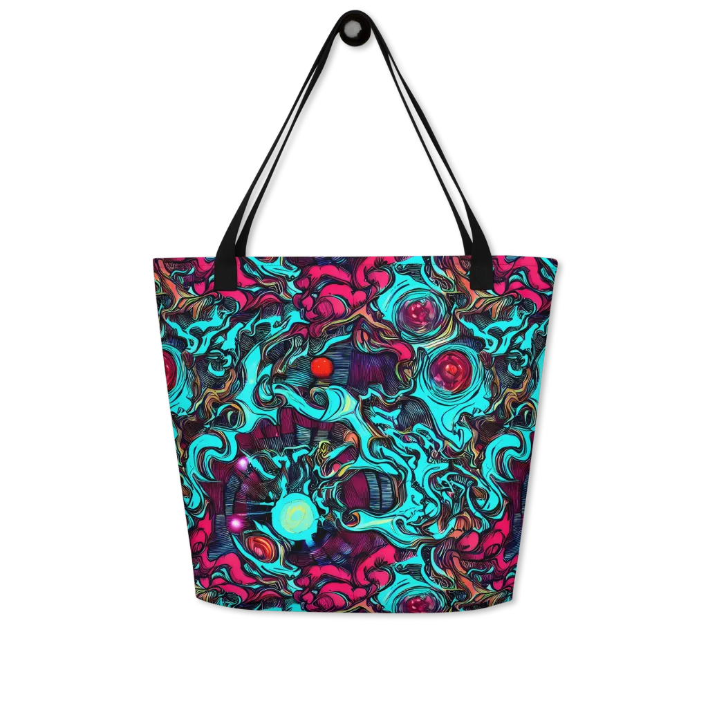 Warped Radiance on Large Tote Bag W/ Pocket — Front