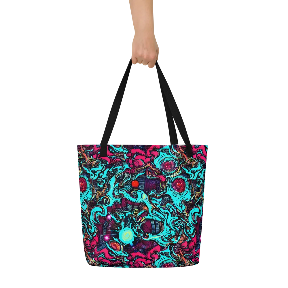 Warped Radiance on Large Tote Bag W/ Pocket — Front