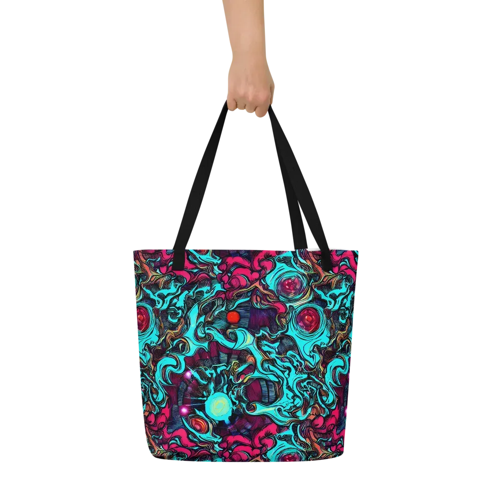 Warped Radiance on Large Tote Bag W/ Pocket — Front