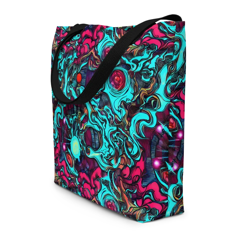 Warped Radiance on Large Tote Bag W/ Pocket — Front