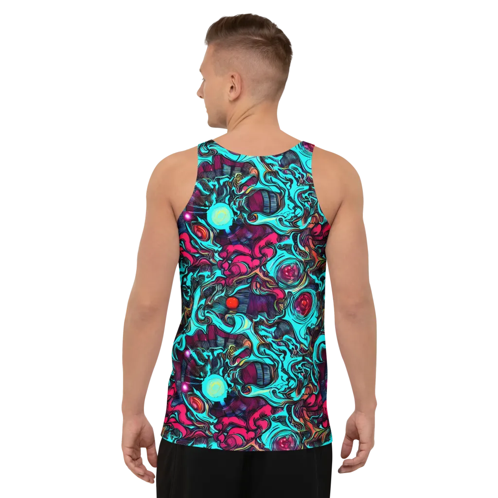 Warped Radiance on Men's Tank Top — Back