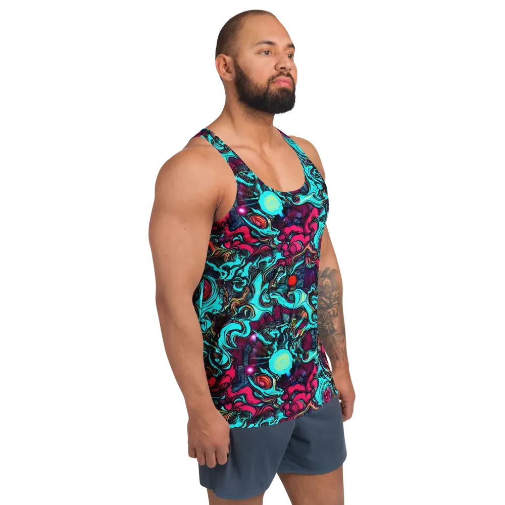 Warped Radiance on Men's Tank Top — Right Front