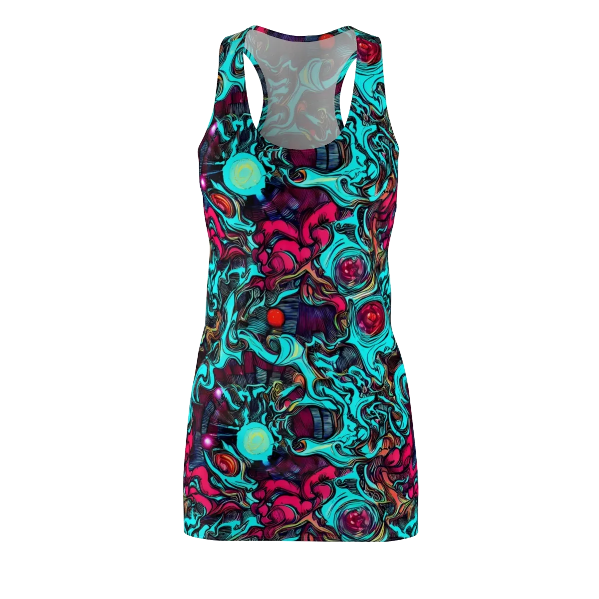Warped Radiance on Racerback Dress — Front