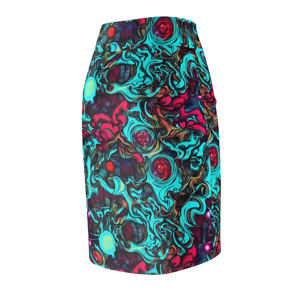 Warped Radiance on Pencil Skirt — Back Side