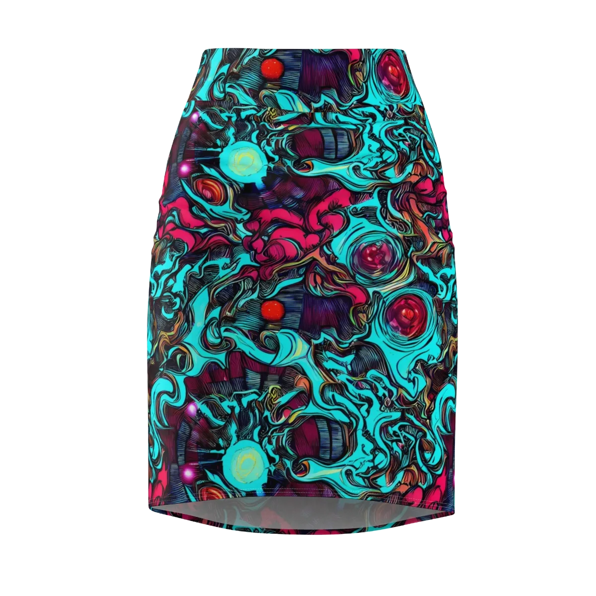 Warped Radiance on Pencil Skirt — Front
