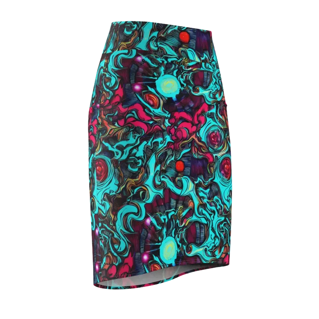 Warped Radiance on Pencil Skirt — Front Side