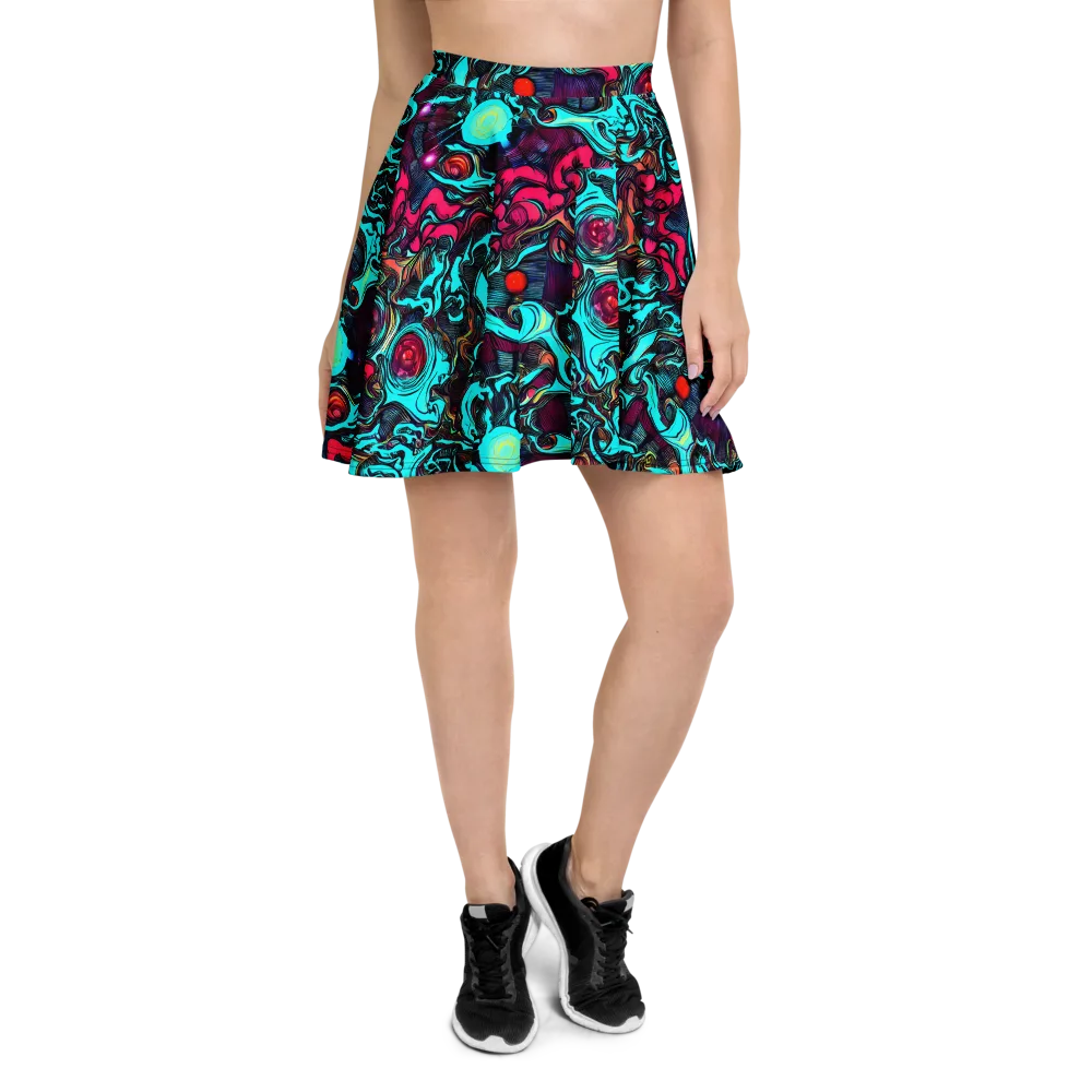 Warped Radiance on Skater Skirt — Front