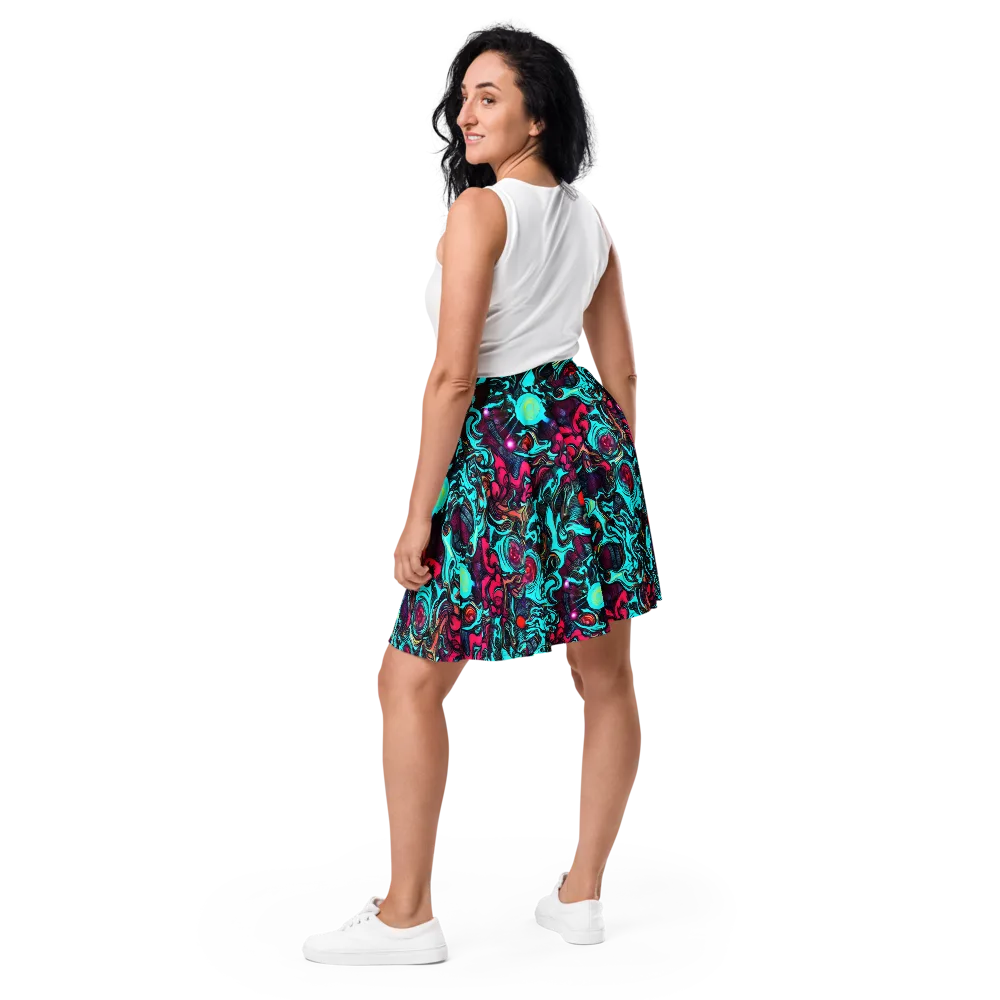 Warped Radiance on Skater Skirt — Back