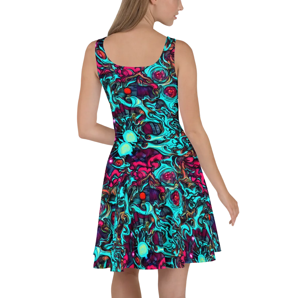 Warped Radiance on Skater Dress — Back