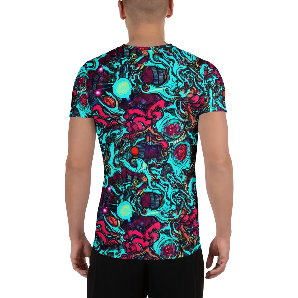 Warped Radiance on Men's Athletic T-Shirt — Back