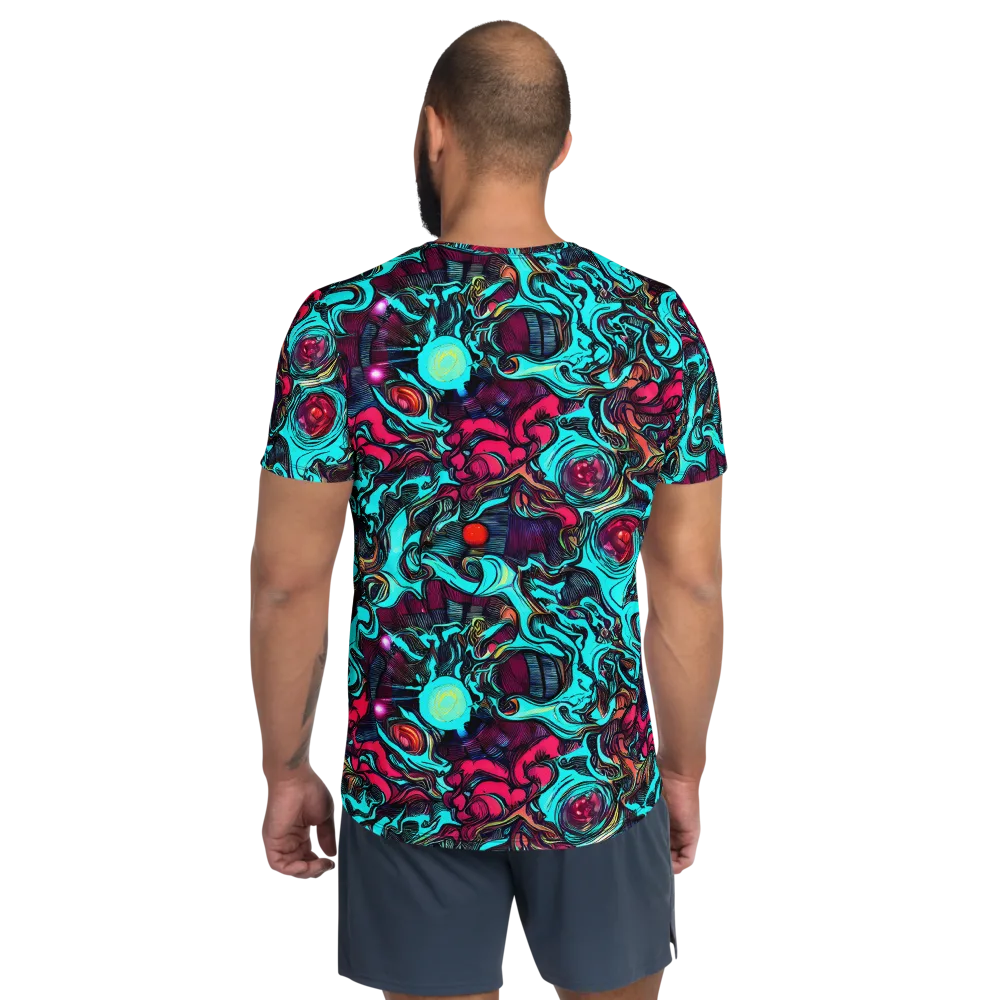 Warped Radiance on Men's Athletic T-Shirt — Back