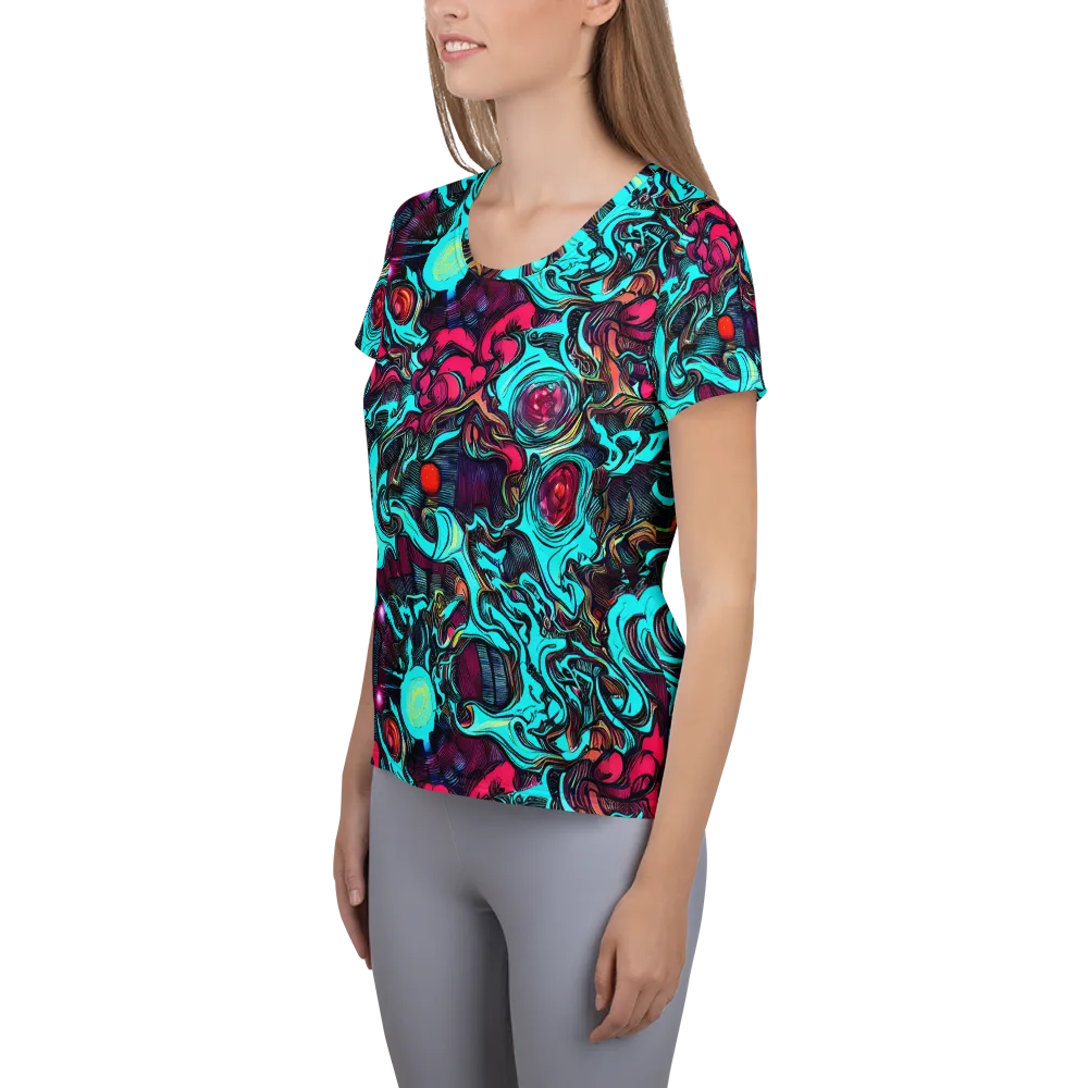 Warped Radiance on Women's Athletic T-Shirt — Left