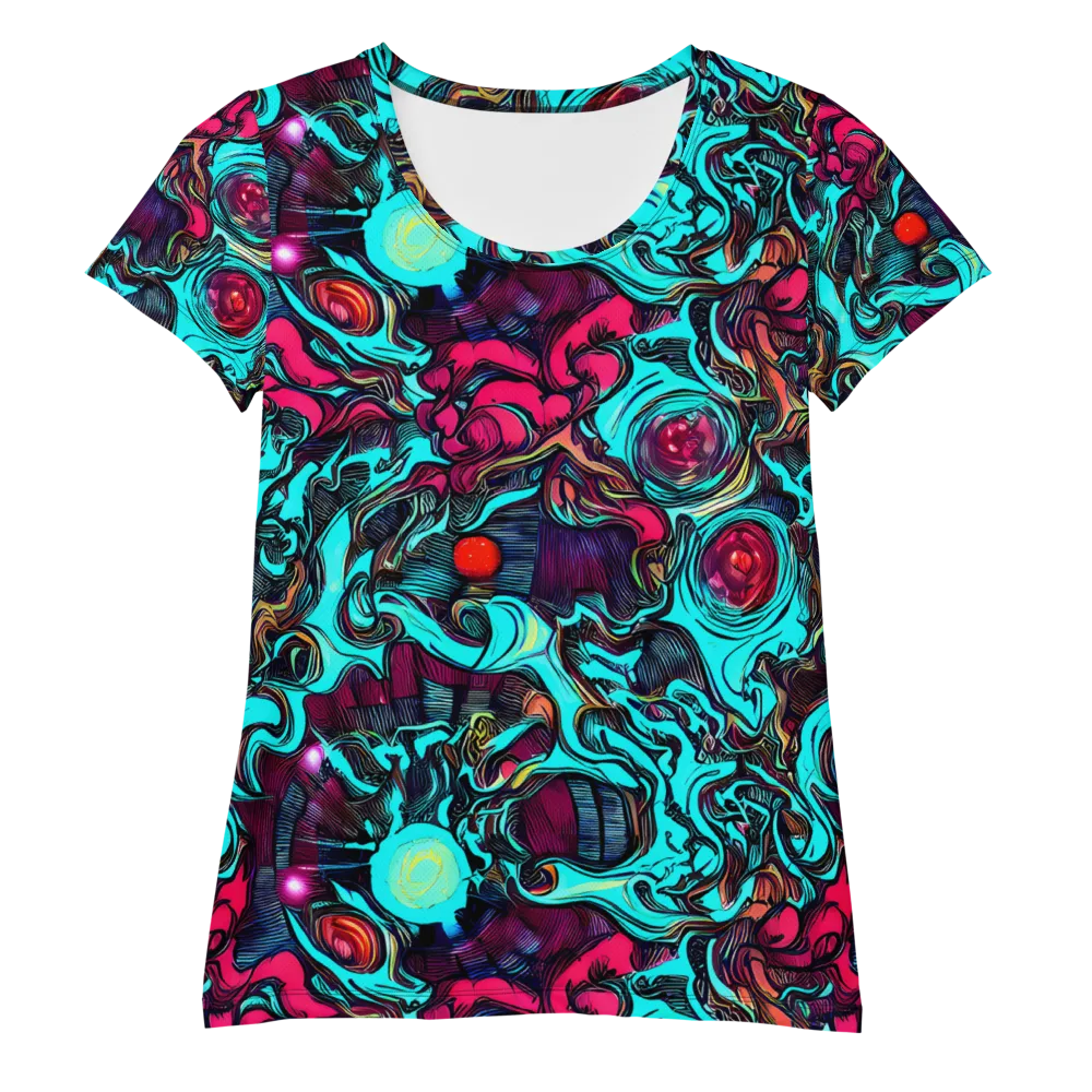 Warped Radiance on Women's Athletic T-Shirt — Front