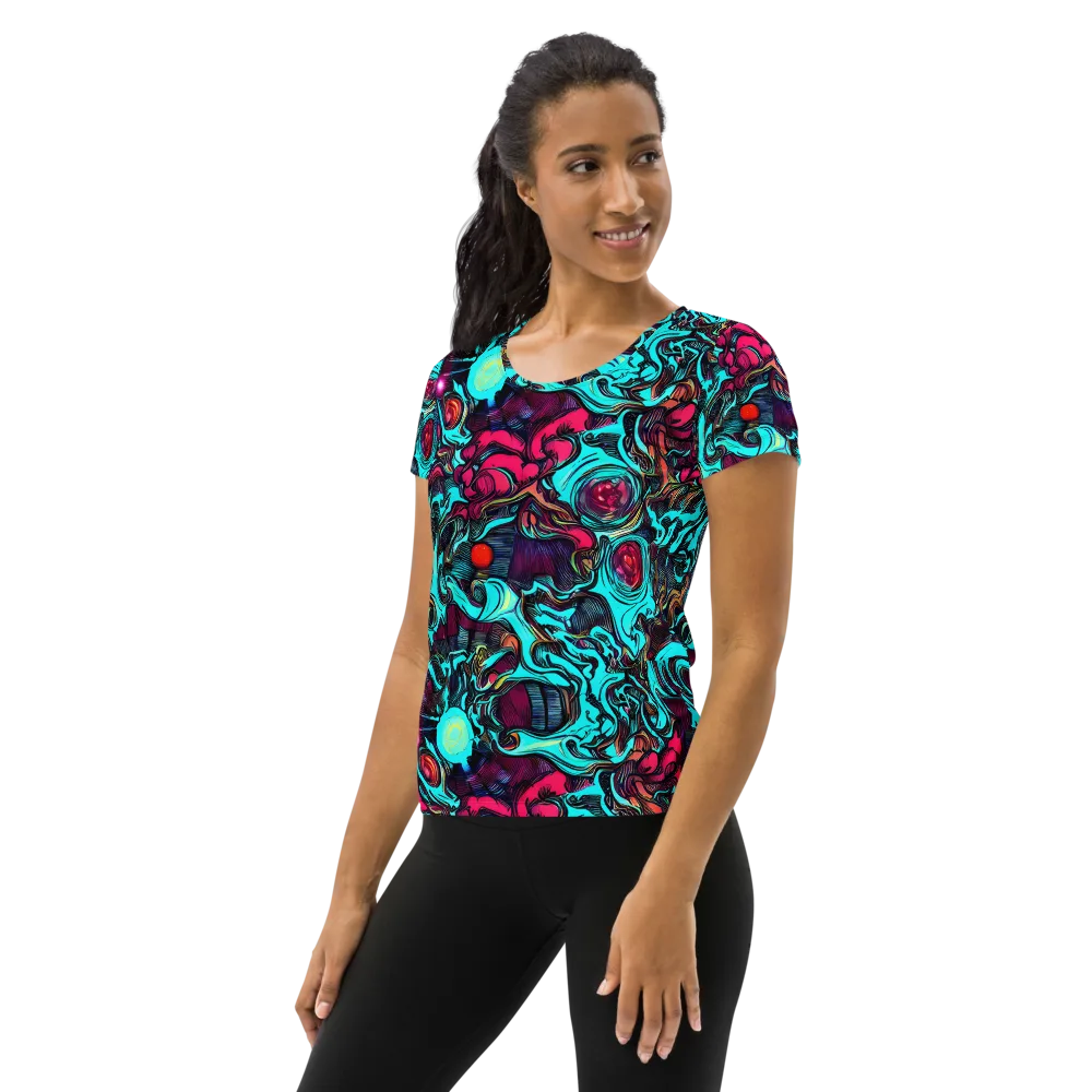Warped Radiance on Women's Athletic T-Shirt — Left