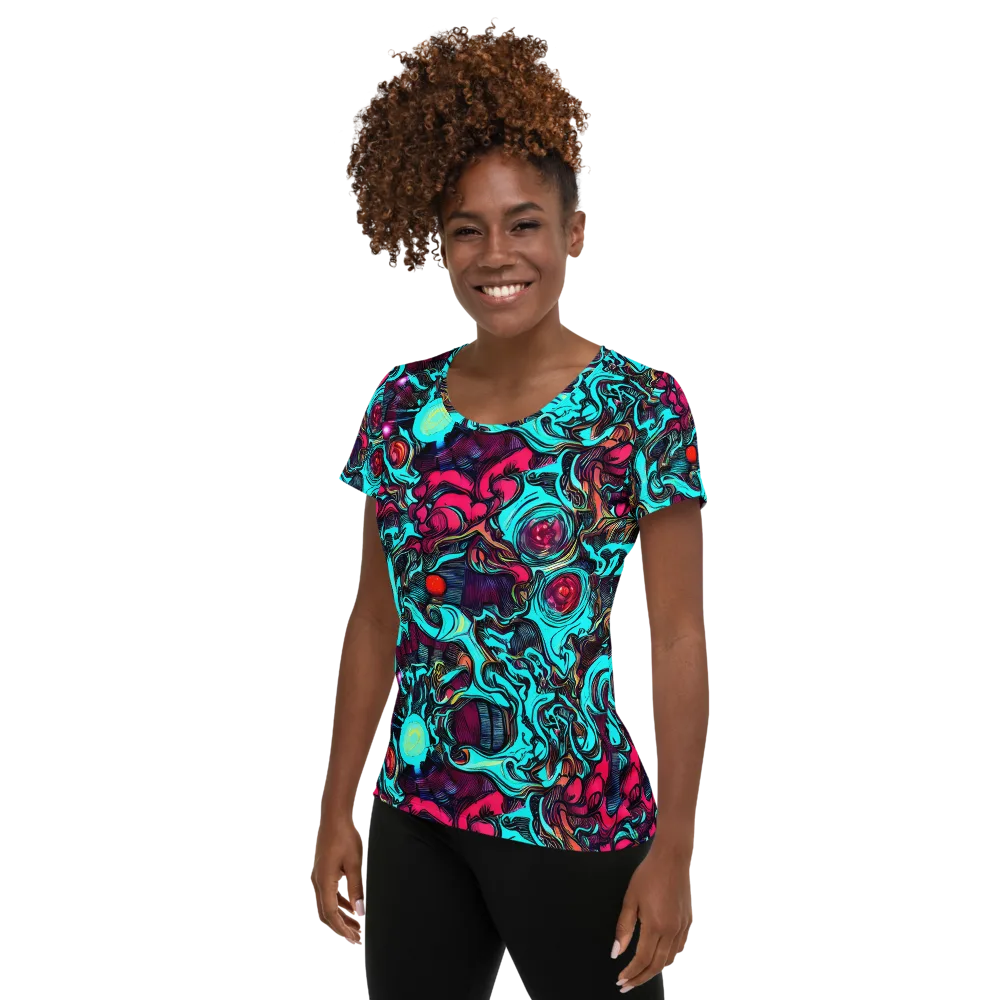 Warped Radiance on Women's Athletic T-Shirt — Left