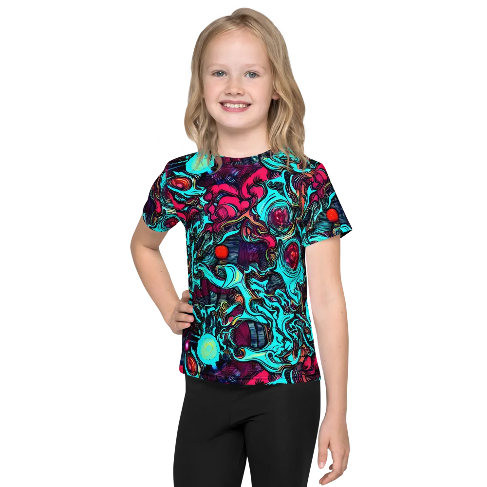 Warped Radiance on Kids Crew Neck T-Shirt — Front