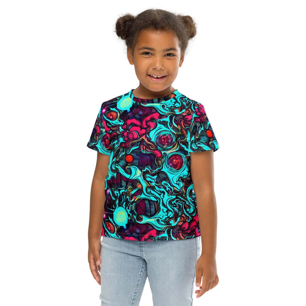 Warped Radiance on Kids Crew Neck T-Shirt — Front