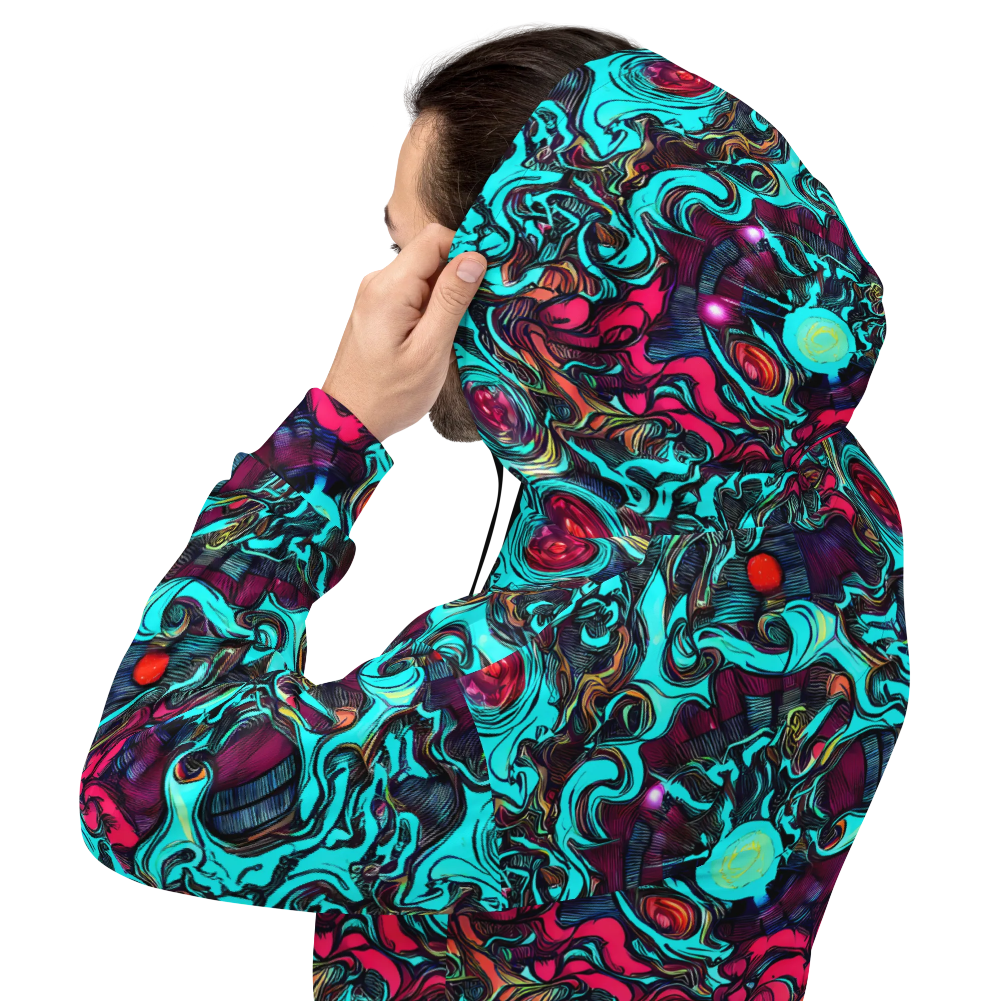 Warped Radiance on Hoodie — Back