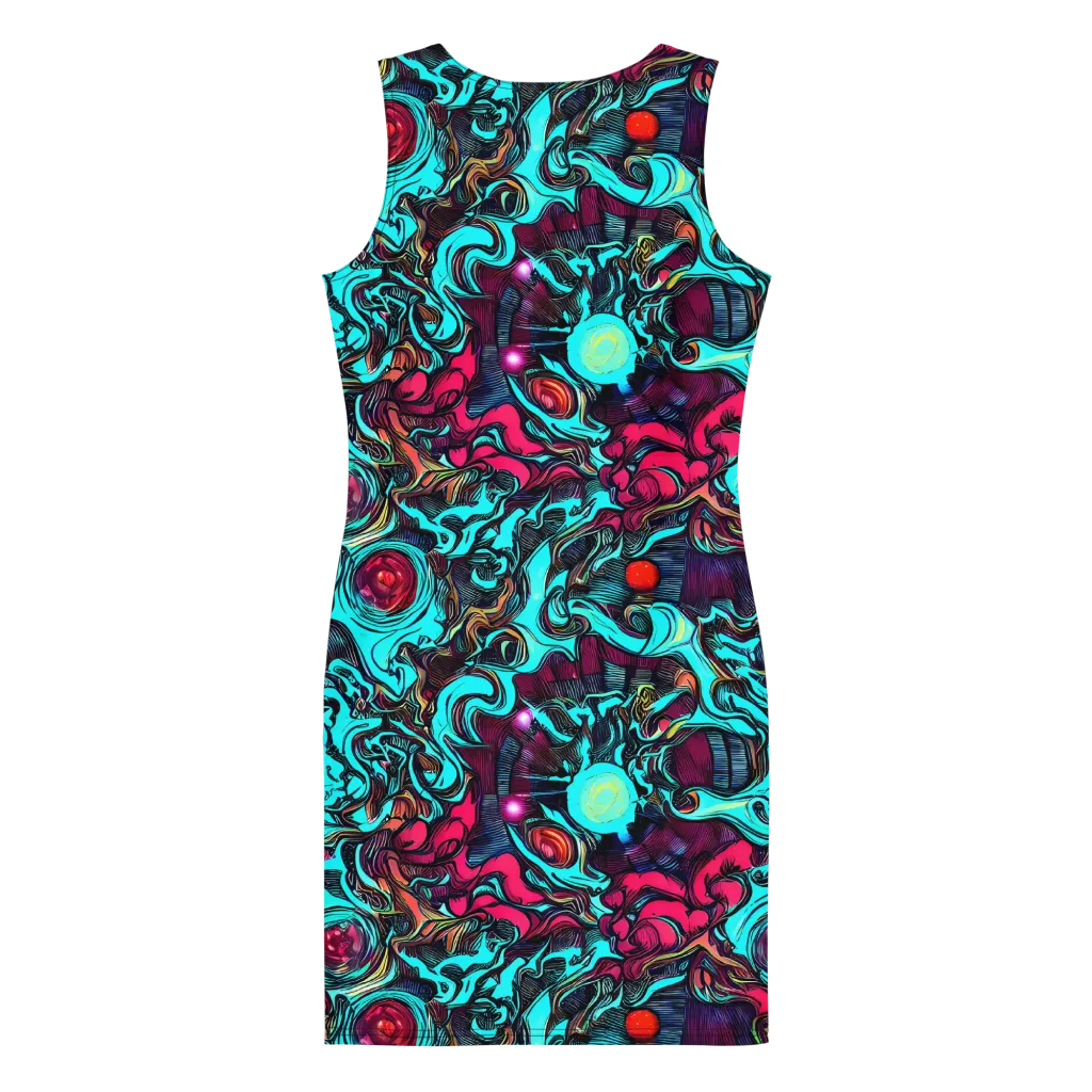 Warped Radiance on Bodycon Dress — Back