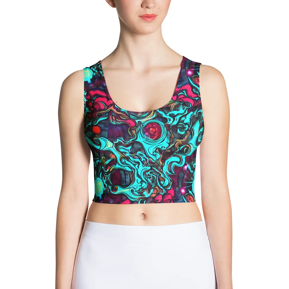 Warped Radiance on Crop Top — Front