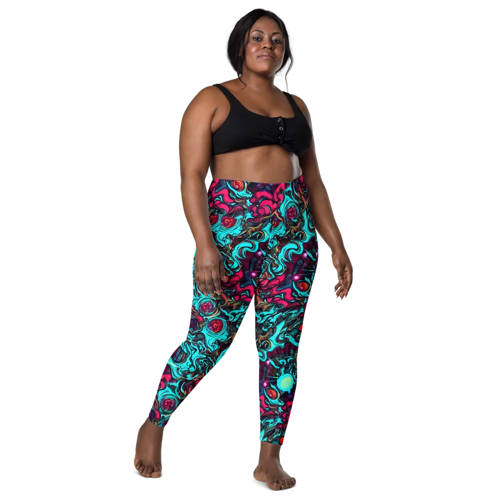 Warped Radiance on Leggings with Pockets — Front