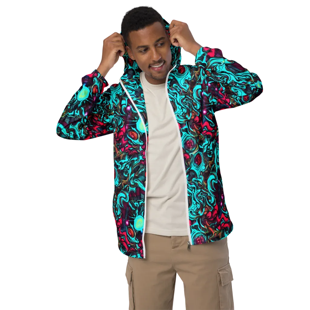 Warped Radiance on Men's Windbreaker — Front