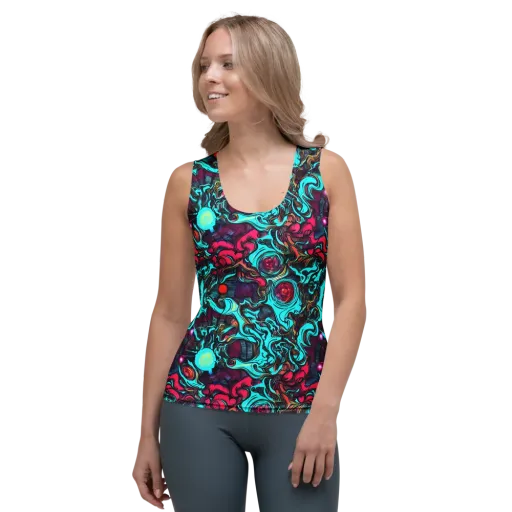 Warped Radiance on a Women's Tank Top