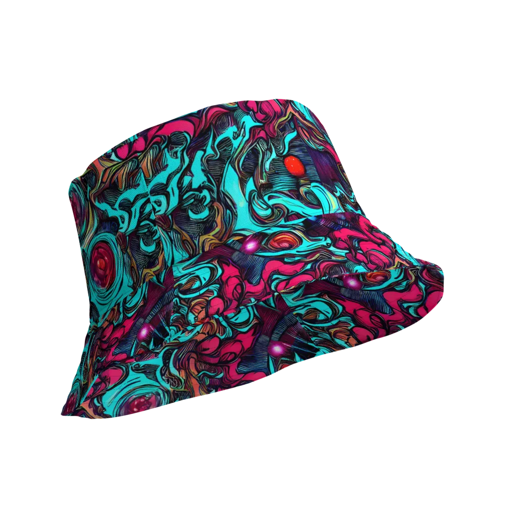 Warped Radiance on Reversible Bucket Hat — Product details Outside