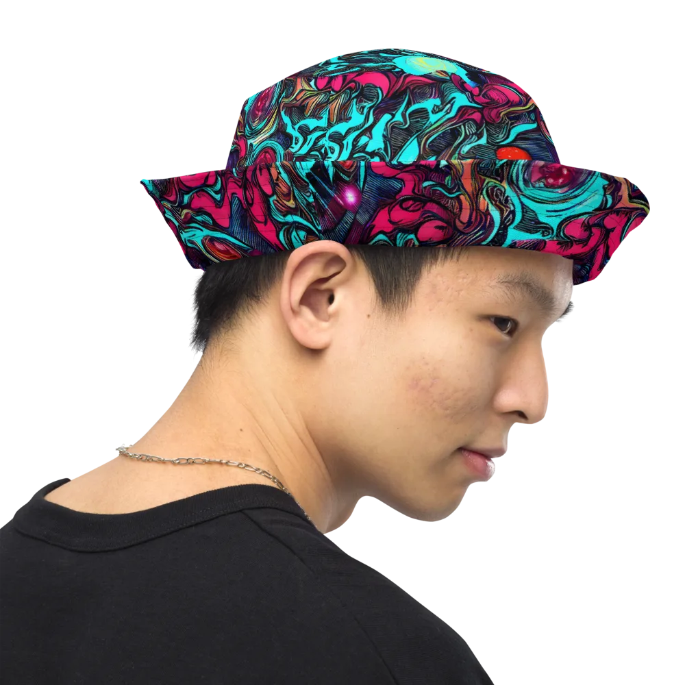 Warped Radiance on Reversible Bucket Hat — Right Outside