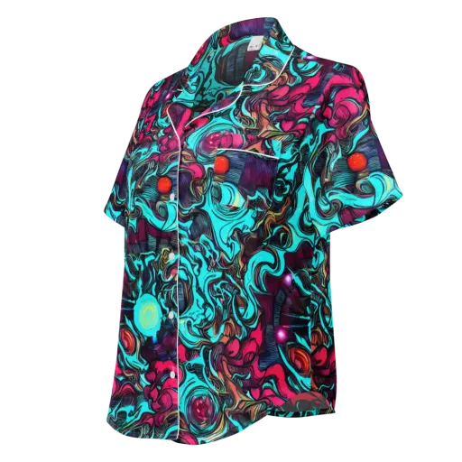 Warped Radiance on a Women's Short Sleeve Pajama Top