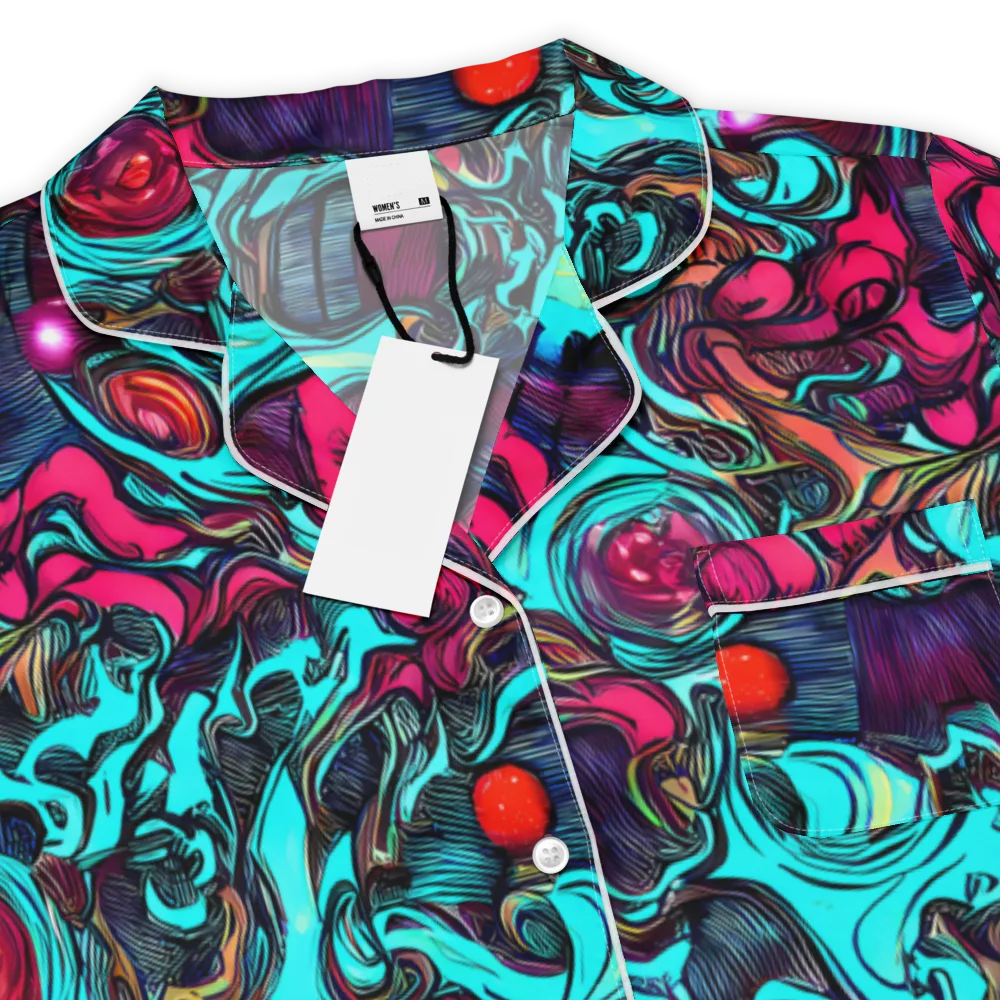 Warped Radiance on Women's Short Sleeve Pajama Top — Product details