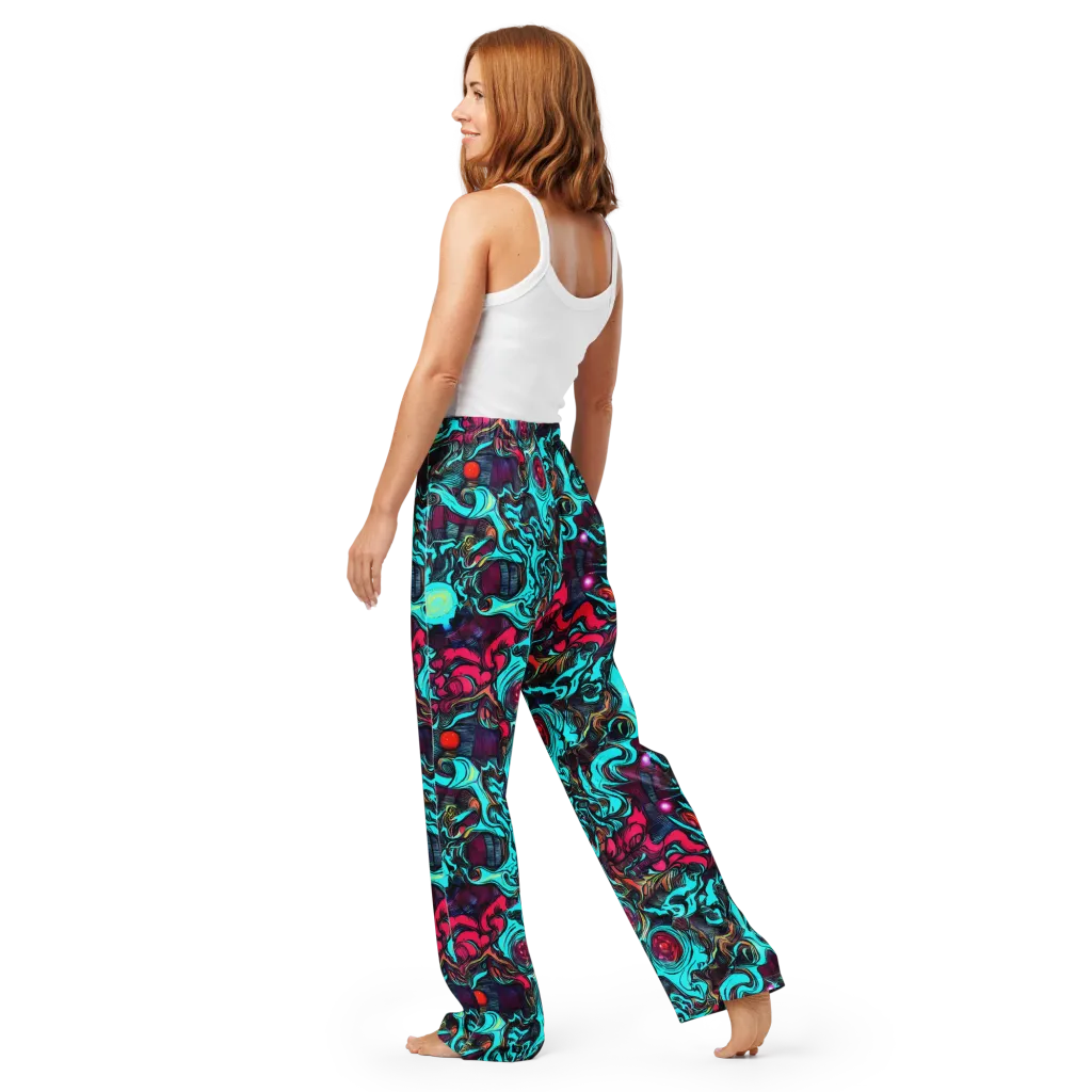 Warped Radiance on Women's Pajama Pants — Back