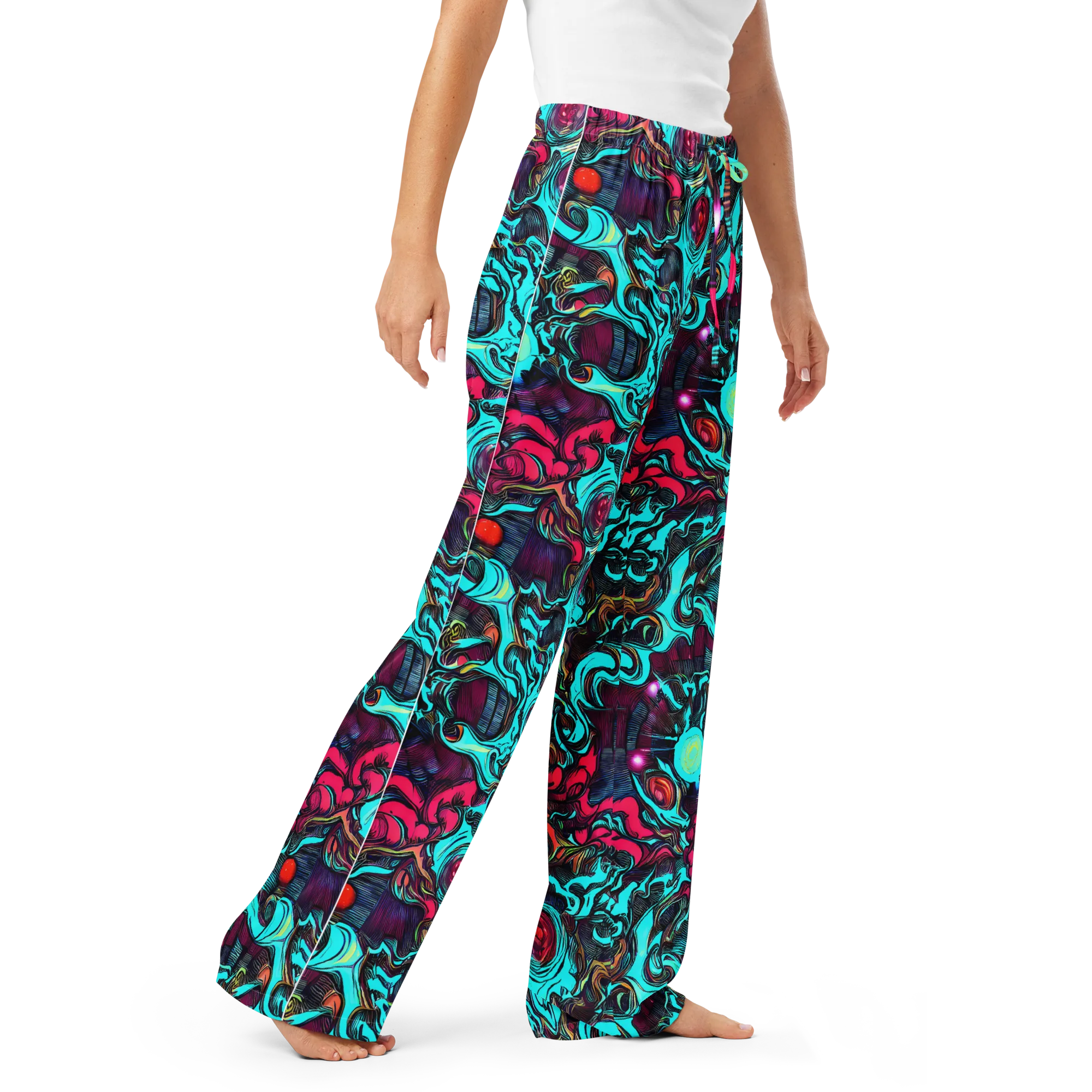 Warped Radiance on Women's Pajama Pants — Right Front