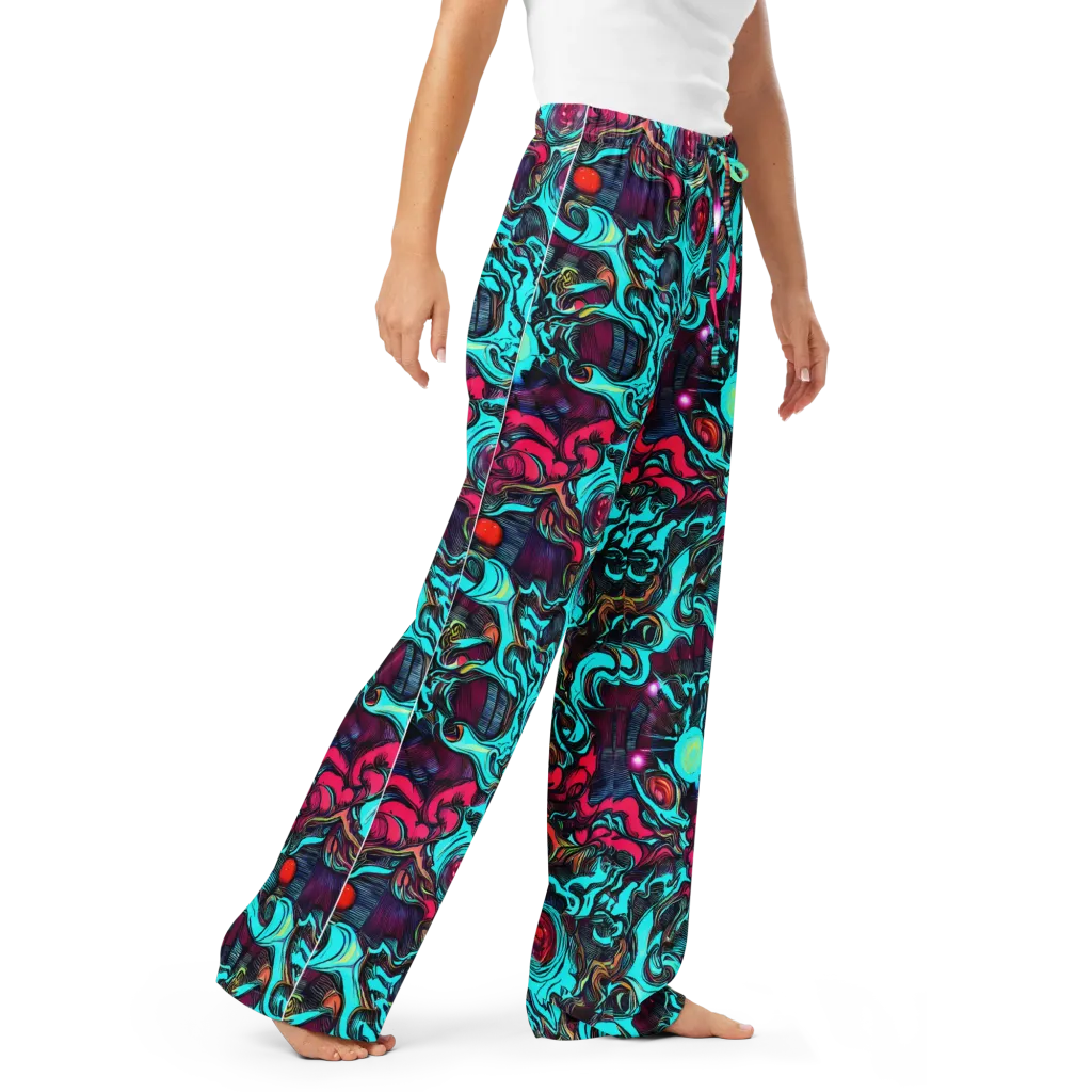 Warped Radiance on Women's Pajama Pants — Right Front