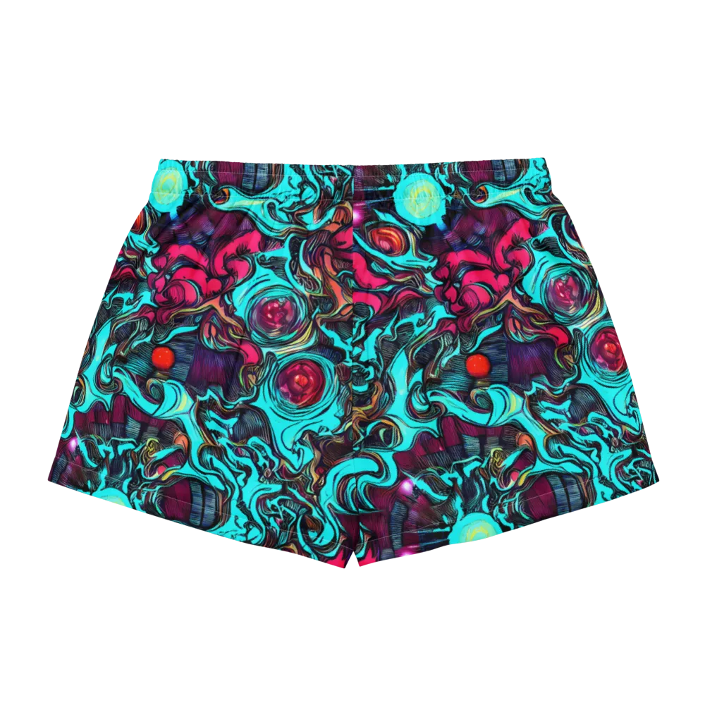 Warped Radiance on Women's Pajama Shorts — Back